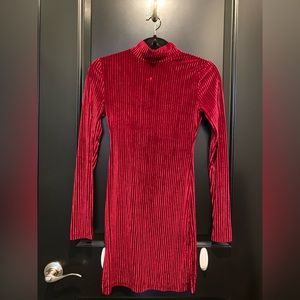 Red velvet dress